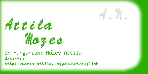 attila mozes business card